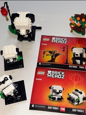LEGO BrickHeadz Chinese New Year Pandas Set #40466  Built set. No box.